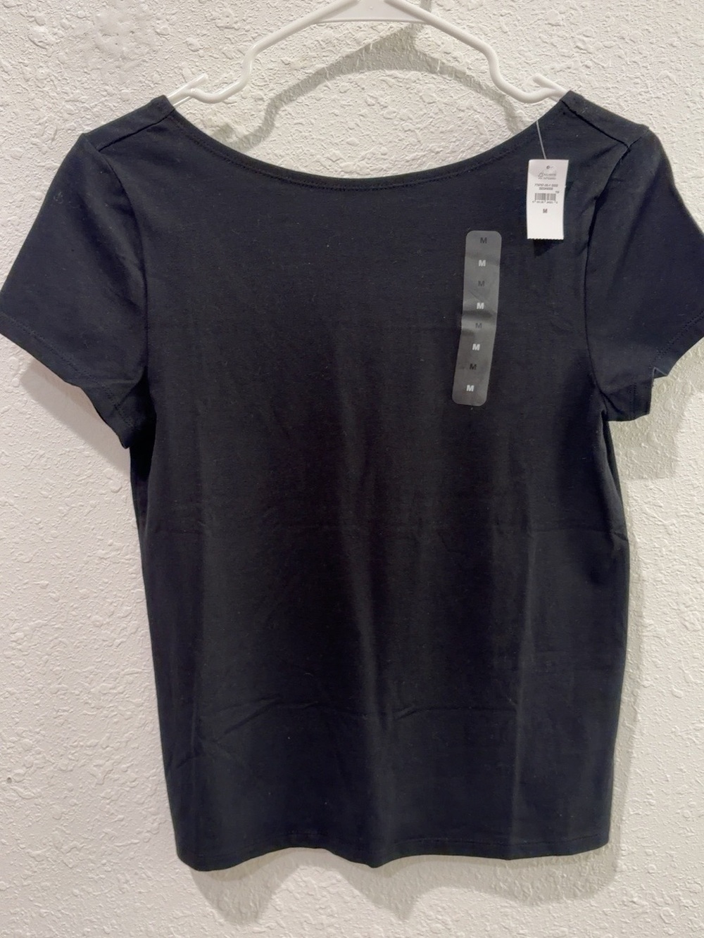 GAP Factory Black Short Sleeve boat neck and back Scoop-Neck Tee